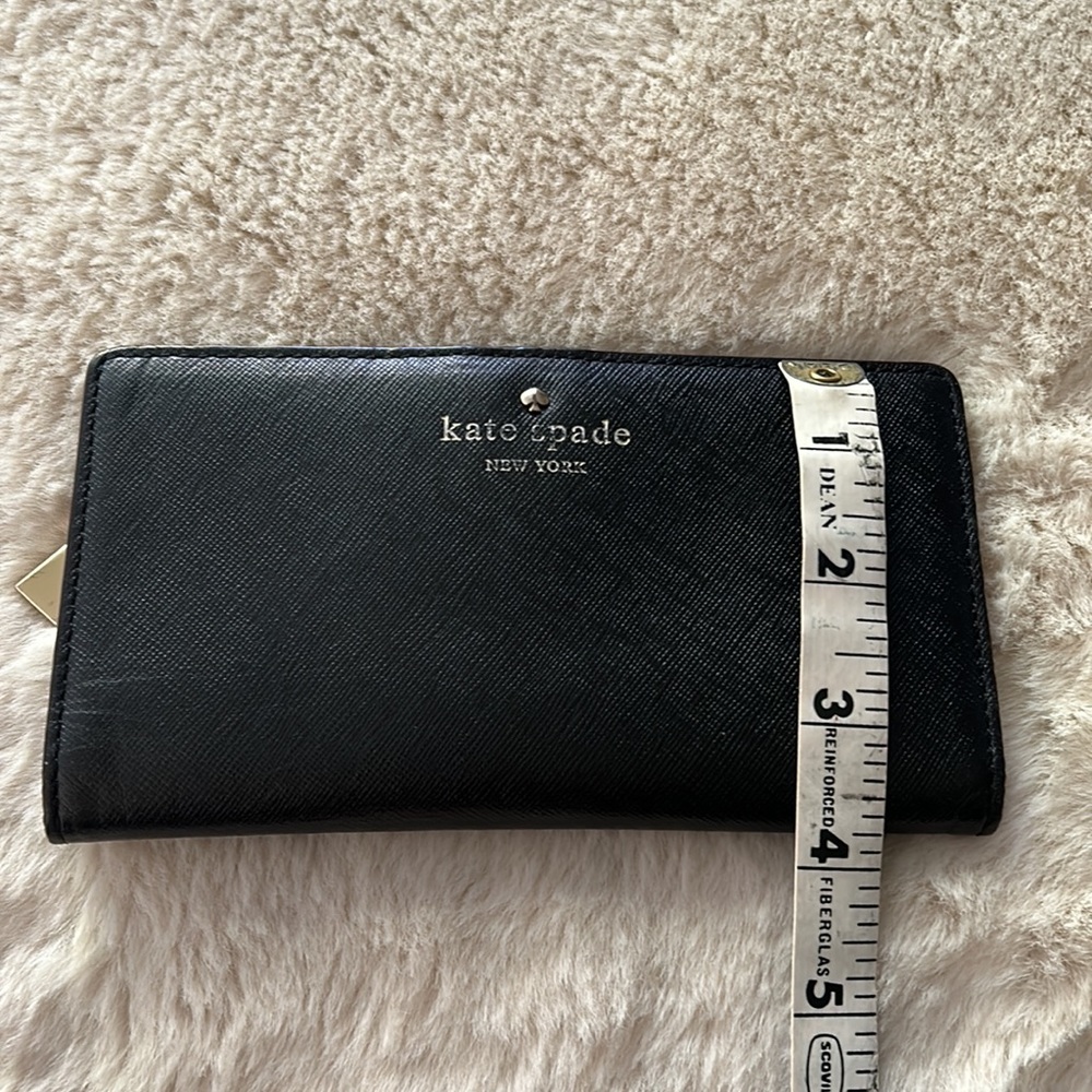 Kate Spade Large Slim Bifold Wallet Black - Picture 8 of 8